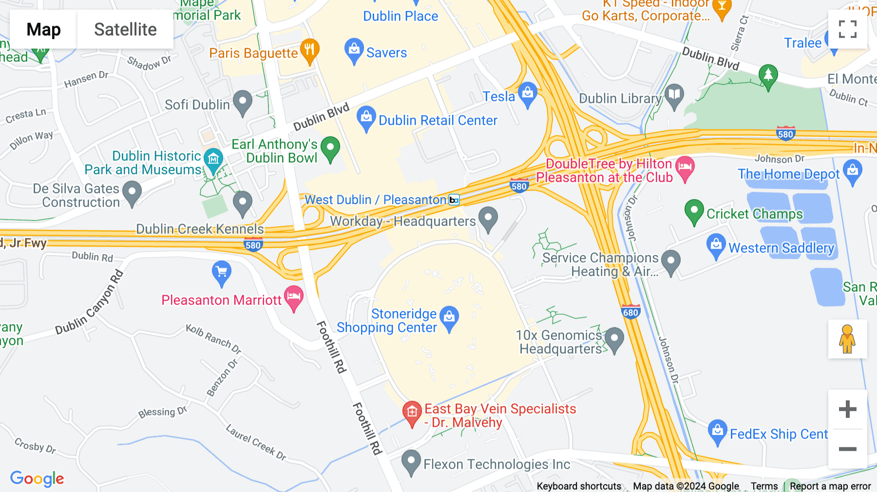 Click for interative map of 6200 Stoneridge Mall Road, Suite 200/300, Corporate Commons, Pleasanton, California, Pleasanton