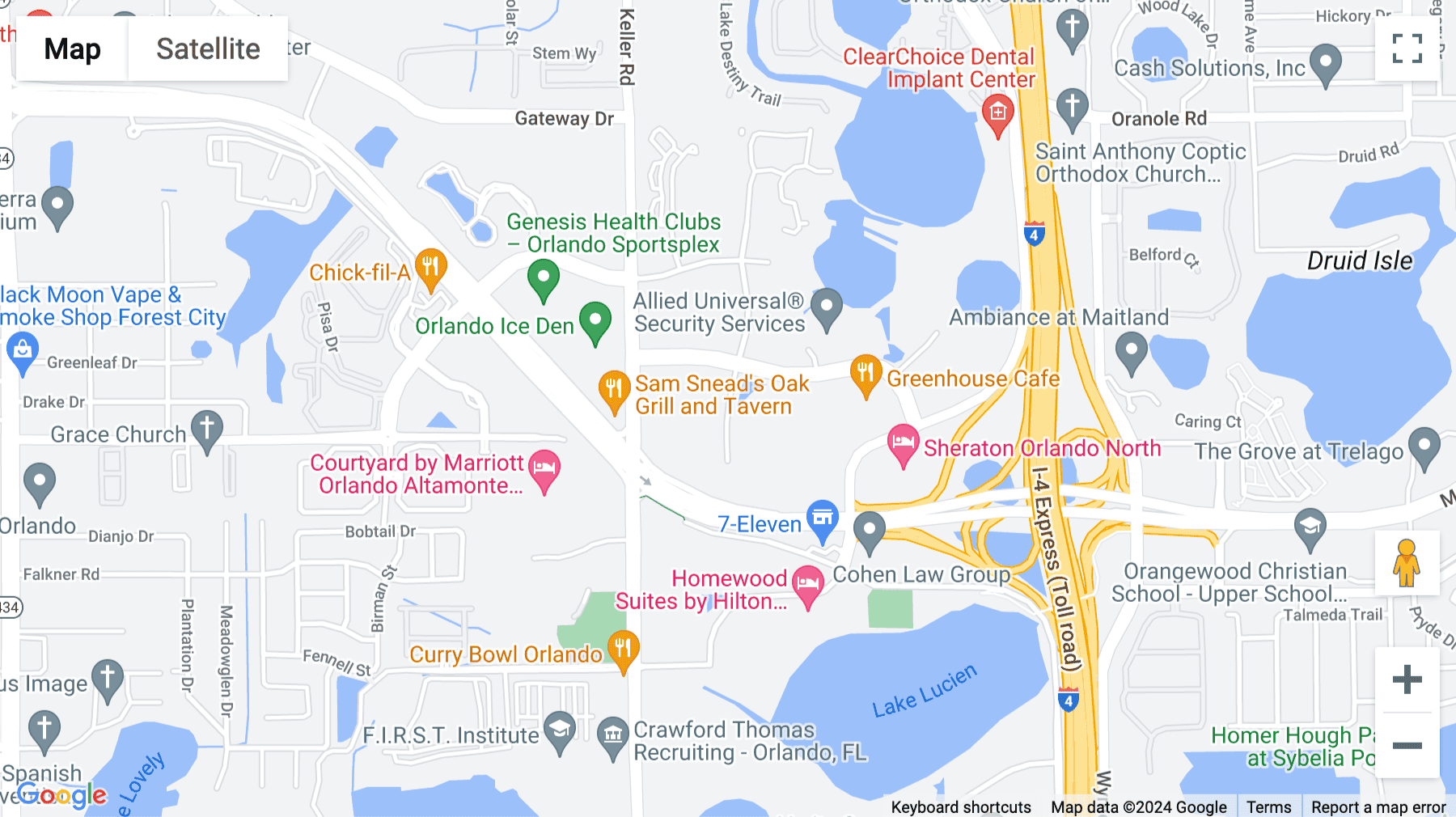 Click for interative map of 555 Winderley Place, Suite 300, Orlando, Florida, Orlando