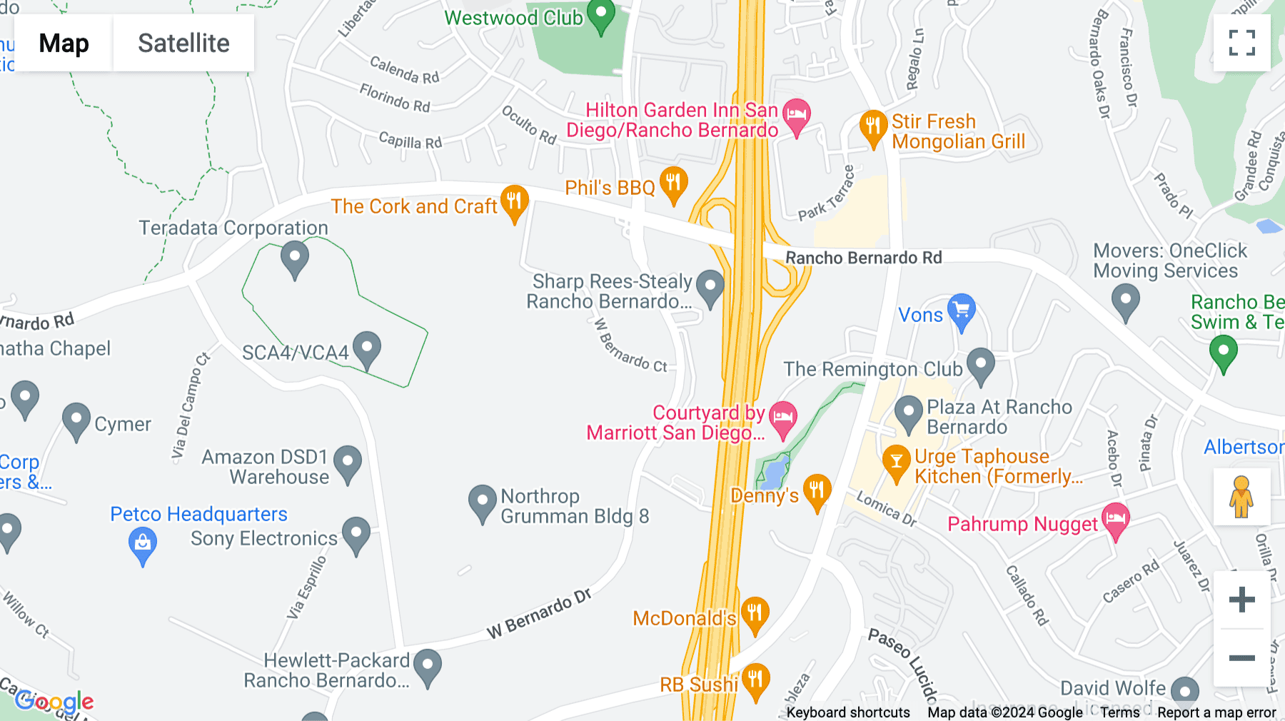 Click for interative map of 11440 West Bernardo Court, Suite 300, The Promontory, San Diego