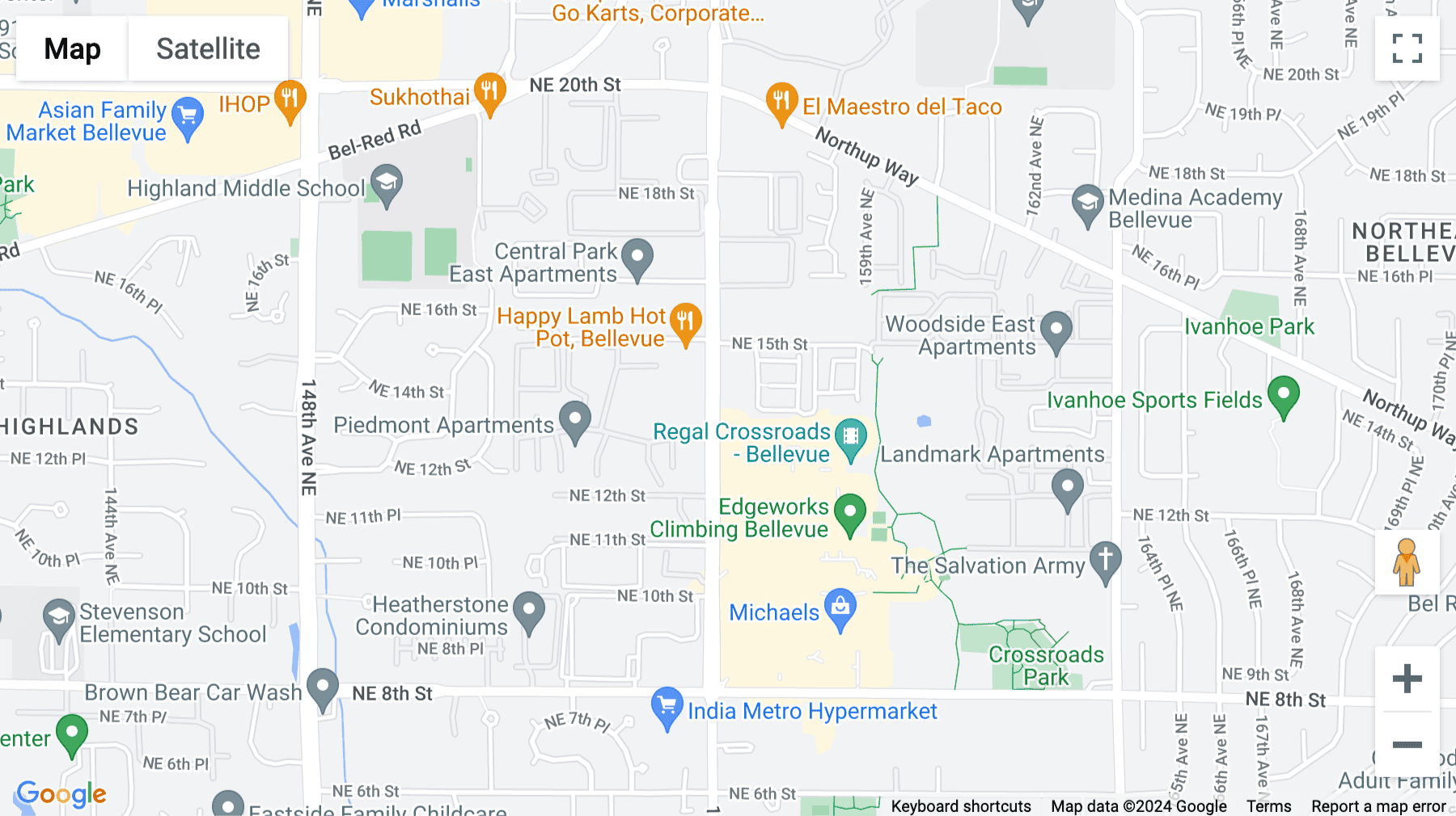 Click for interative map of 2018 156th Avenue North East, Centris Building, Suite 100, Unigard Park, Bellevue