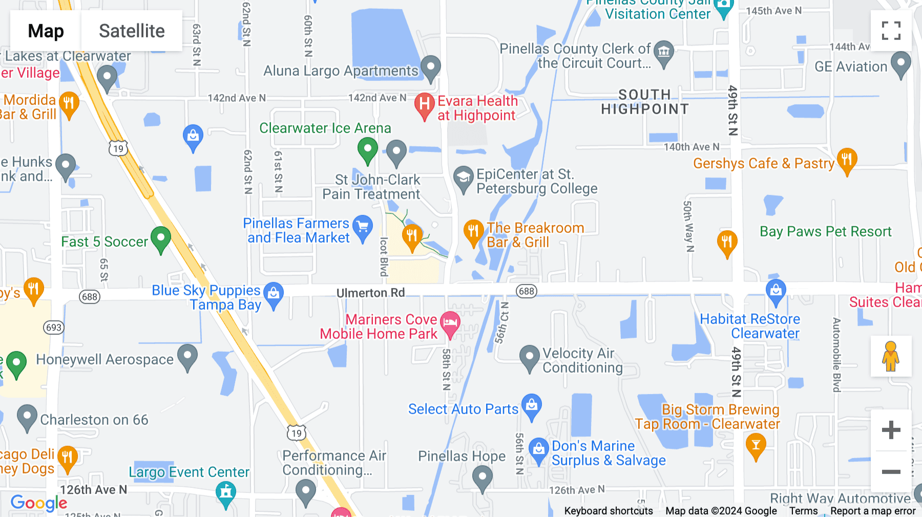 Click for interative map of 13575 58th Street North, Suite 200, ICOT Center, Clearwater, Clearwater