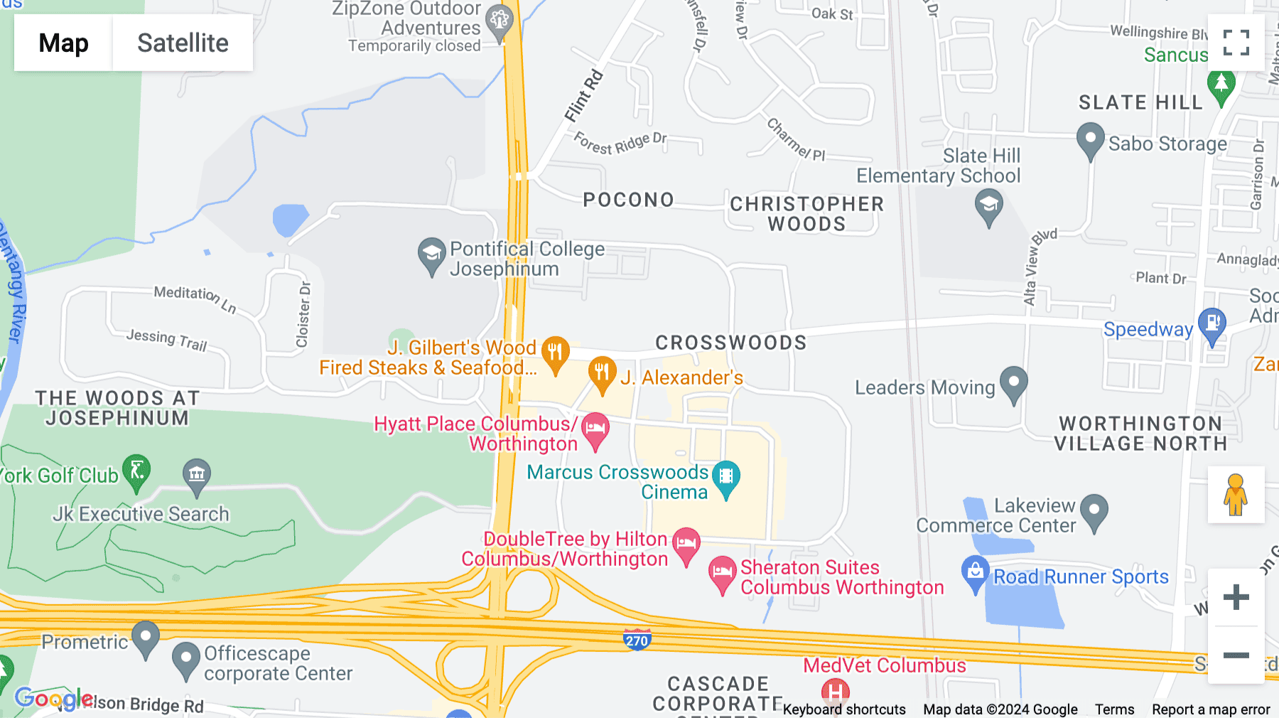 Click for interative map of 100 E. Campus View Boulevard, Suite 250, Crosswords Centre, Columbus, Ohio, Columbus