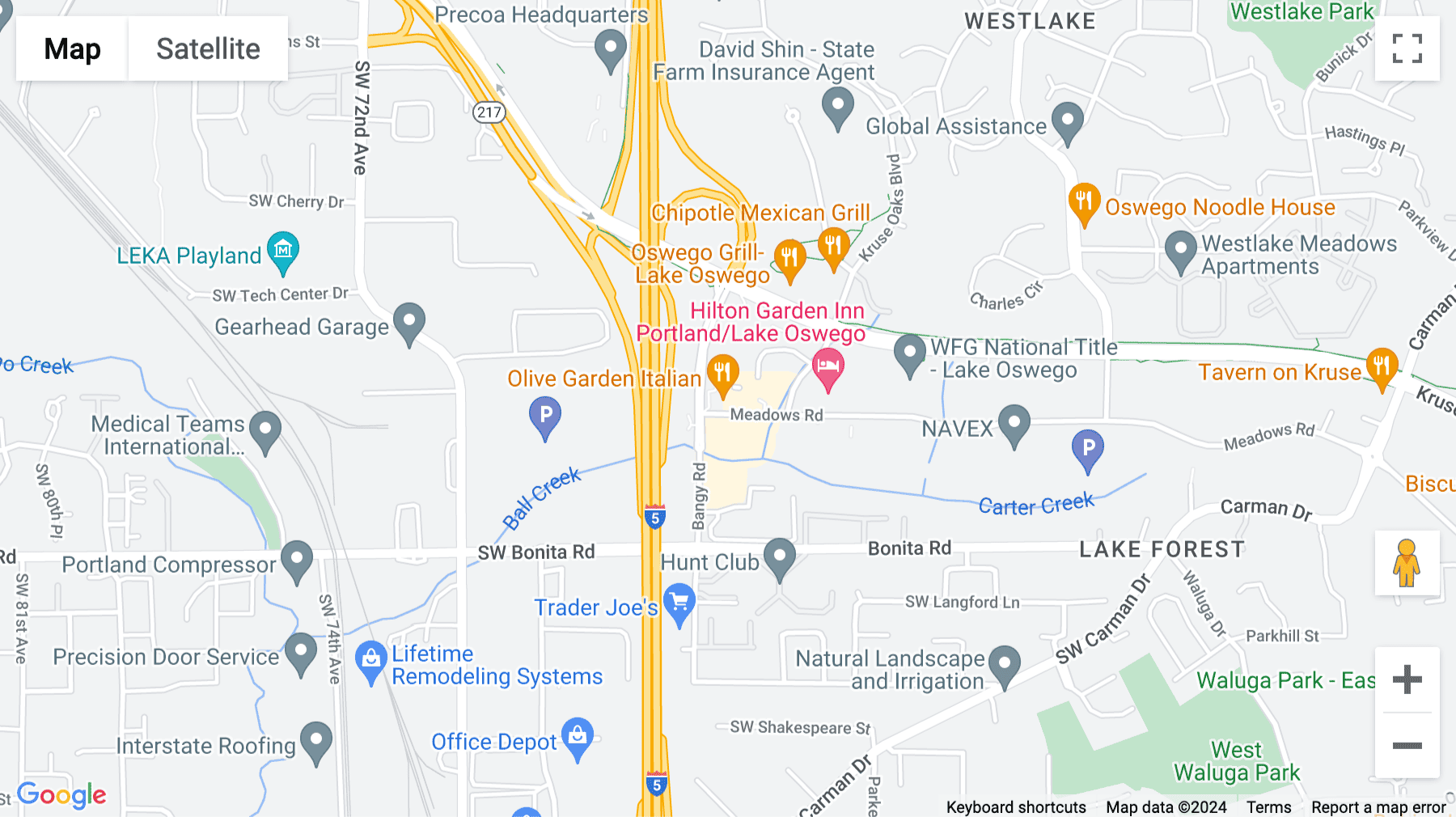 Click for interative map of 4800 SW Meadows Road, Suite 300, Kruse Centre, Lake Oswego