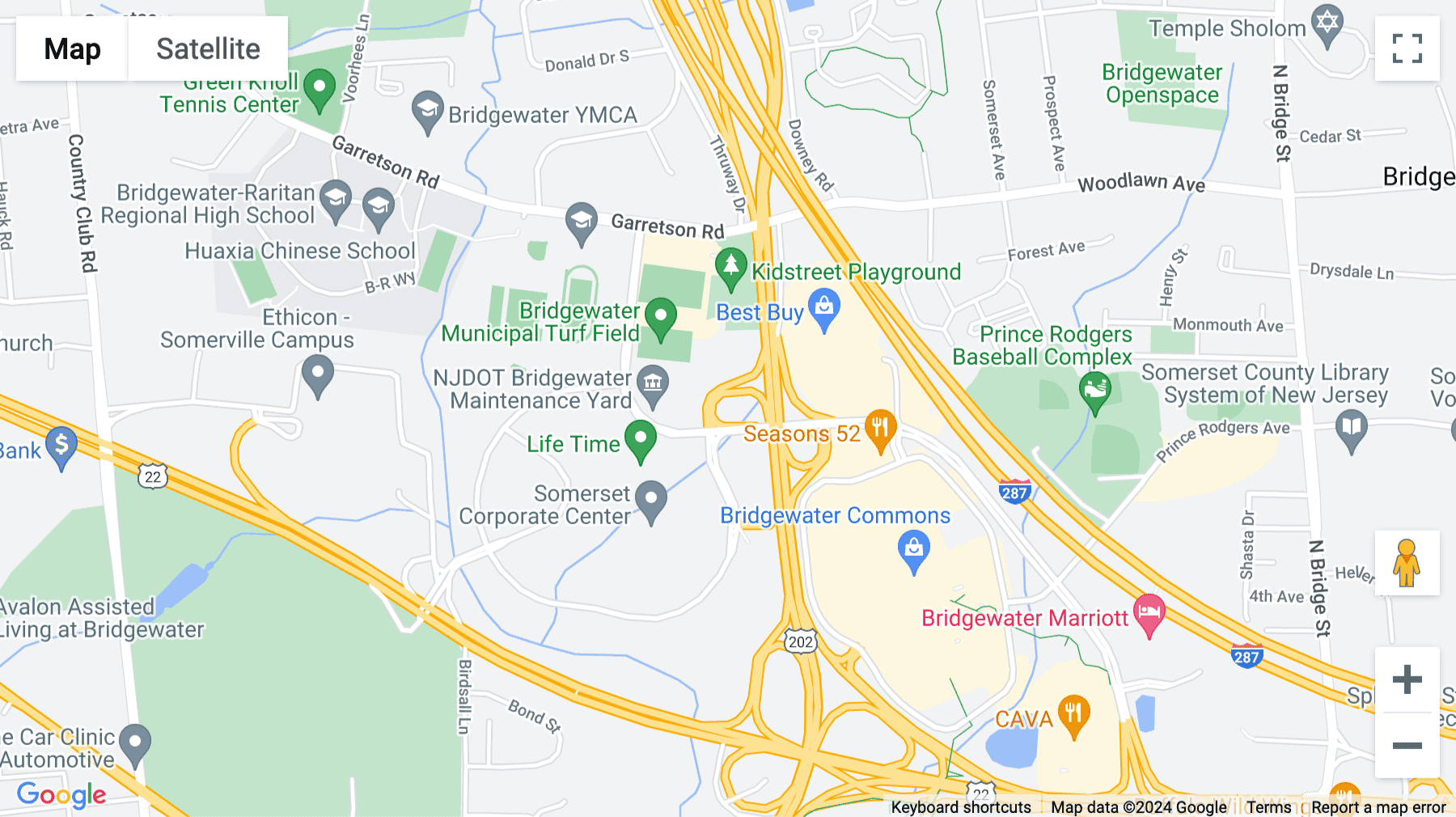 Click for interative map of 1200 Route 22 East, Bridgewater Centre, Bridgewater, New Jersey, Bridgewater