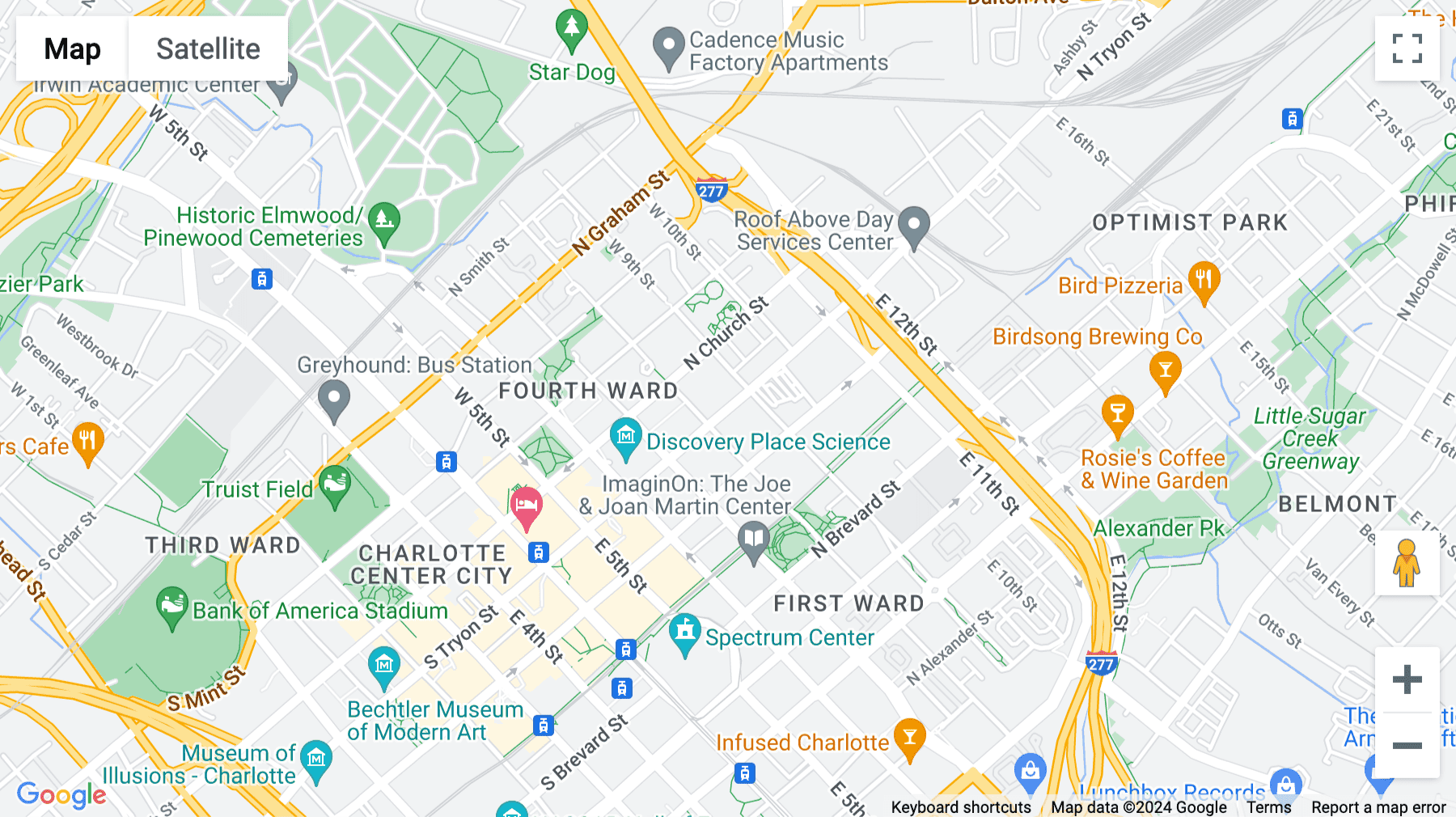 Click for interative map of 525 North Tryon Street, Suite 1600, Tryon Centre, Charlotte