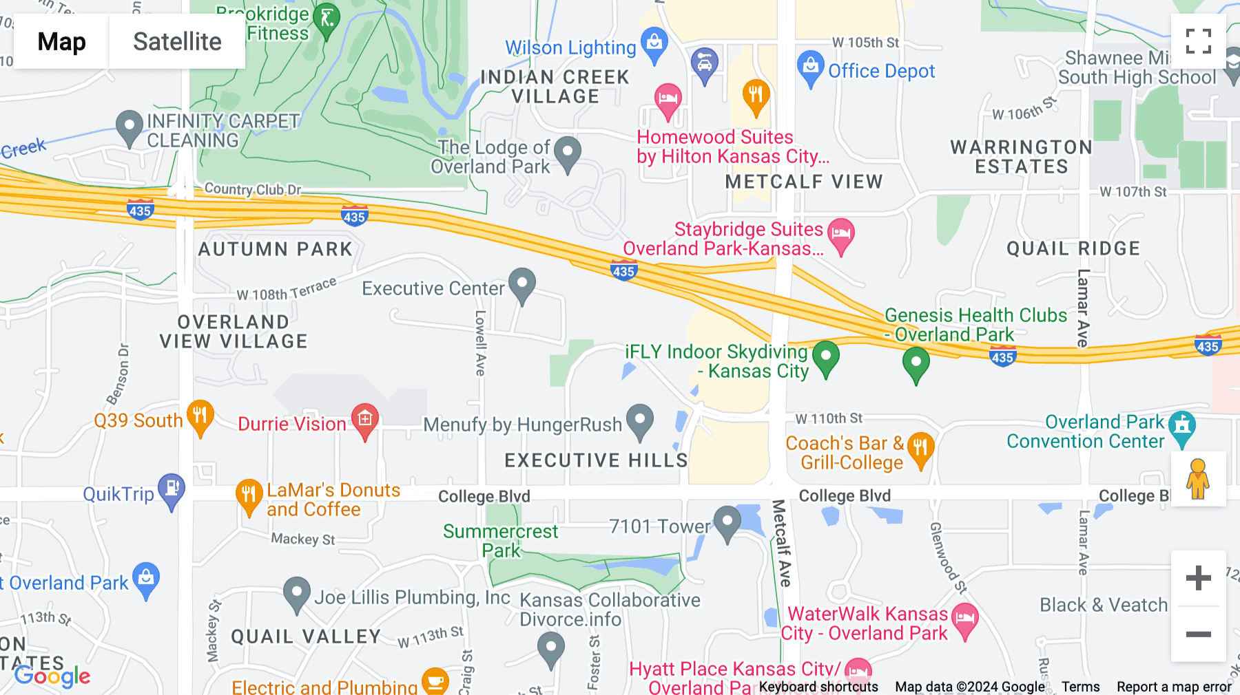 Click for interative map of 7300 West 110th Street, Commerce Plaza I, Suite 700, Commerce Plaza Centre, Overland, Overland Park