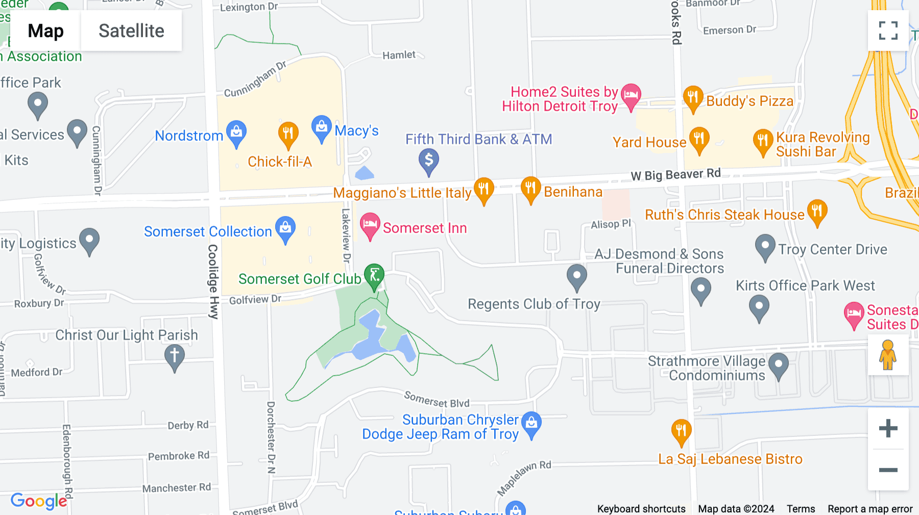 Click for interative map of 100 West Big Beaver Road, Suite 200, Liberty Center, Troy, Michigan, Troy