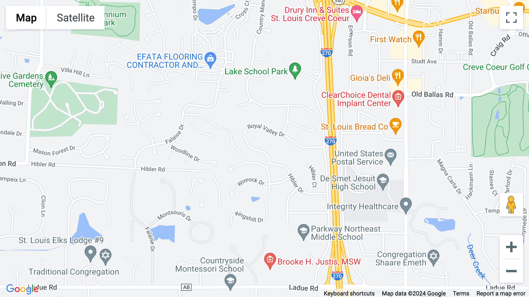 Click for interative map of 2 City Place Drive, Suite 200, City Place Centre, St Louis, Missouri, St Louis