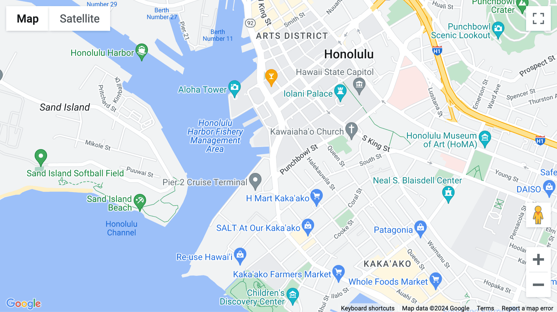 Click for interative map of 500 Ala Moana Blvd, Suite 400, Seven Waterfront Plaza, Honolulu, Hawaii, Honolulu