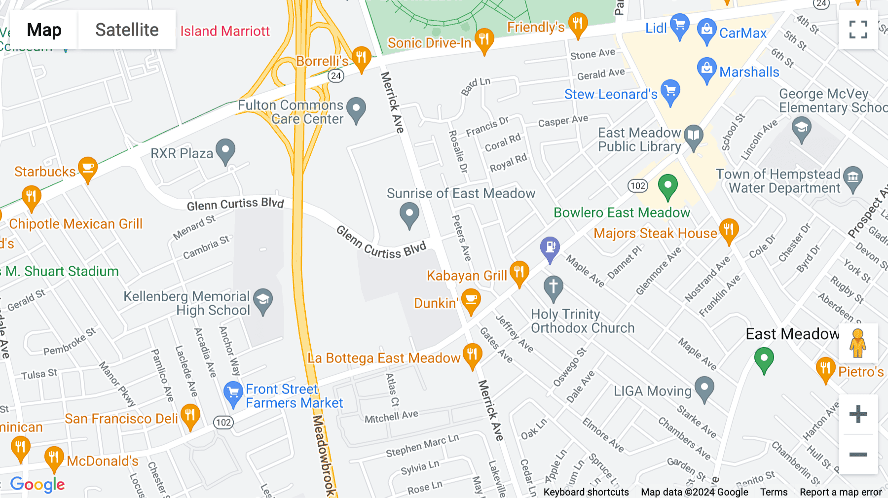 Click for interative map of 626 RexCorp Plaza, RexCorp Plaza Center, Uniondale, New York State, Uniondale