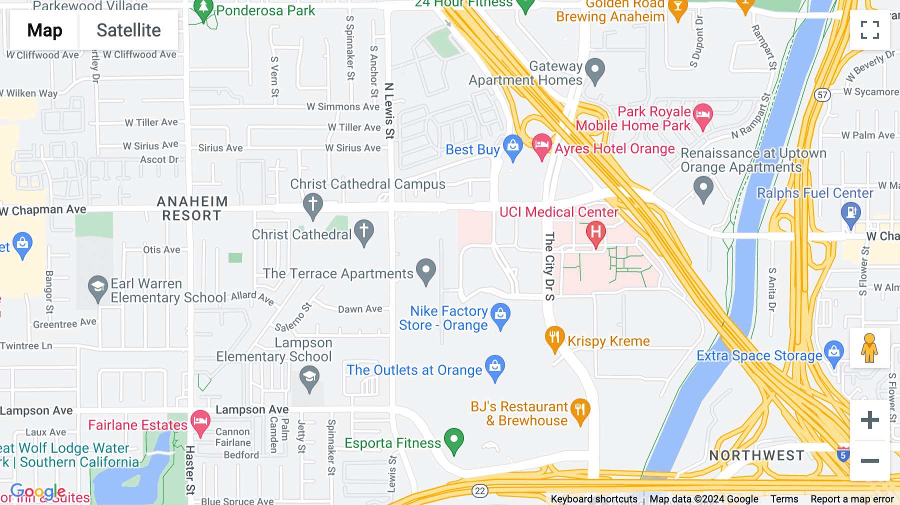 Click for interative map of 333 City Boulevard West,    Suite 1700, City Tower Center, Orange