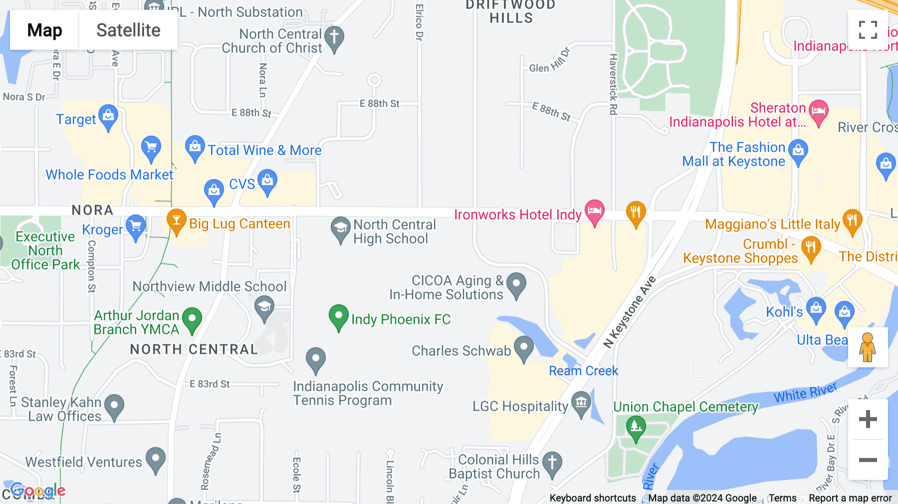 Click for interative map of 8888 Keystone Crossing, Keystone Crossing Center, Indianapolis, Indiana, Indianapolis