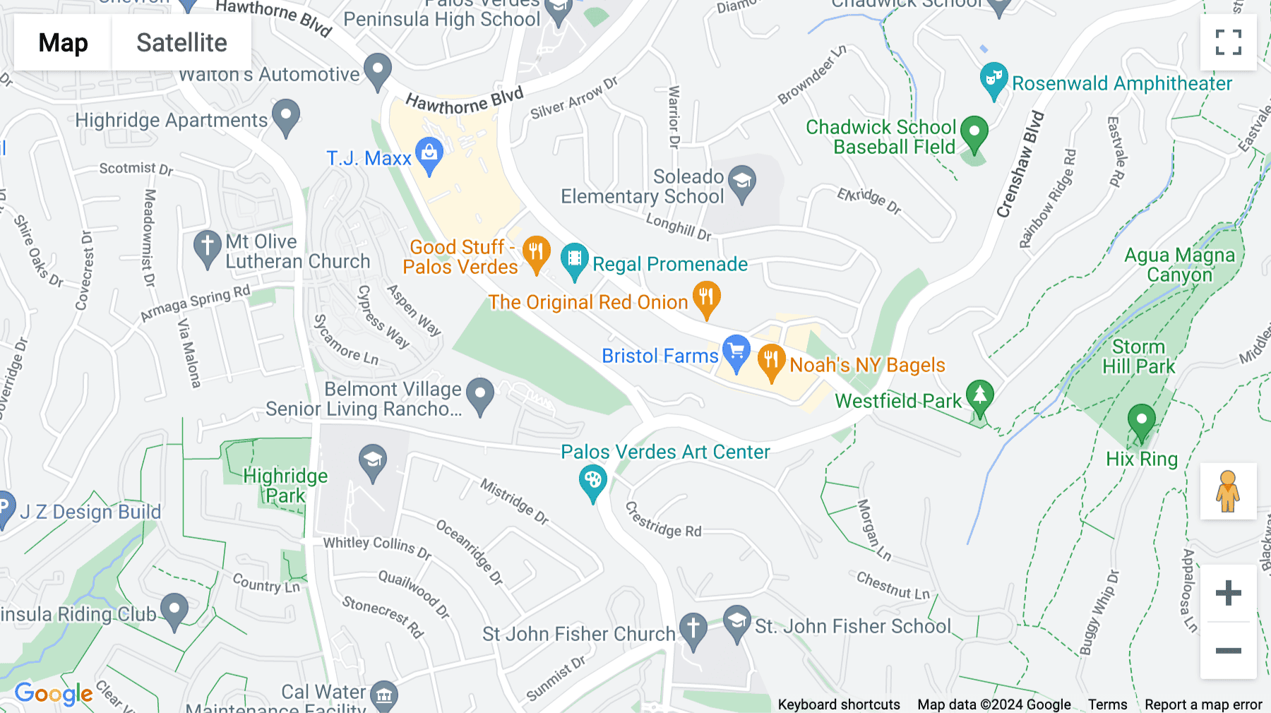 Click for interative map of 609 Deep Valley Drive, Hawthorne South, Suite 200, Rolling Hills, California, Rolling Hills