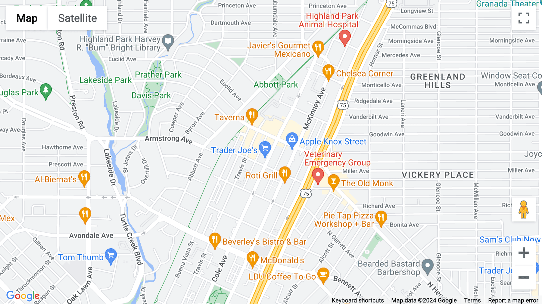 Click for interative map of 4514 Cole Avenue, Highland Park, Suite 600, Dallas,Texas, USA, Dallas