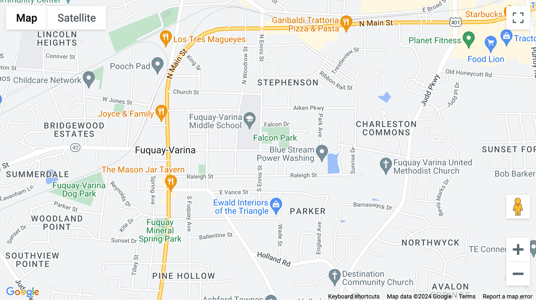 Click for interative map of 602 E Academy Street, Fuquay Varina, North Carolina, USA, Fuquay Varina