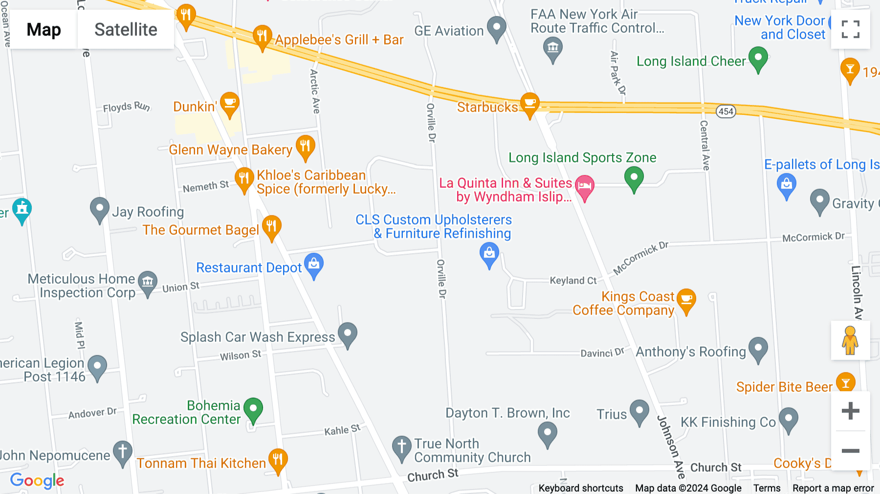 Click for interative map of 80 Orville Drive, Bohemia/Islip Airport Center, Bohemia, New York State, USA, Bohemia