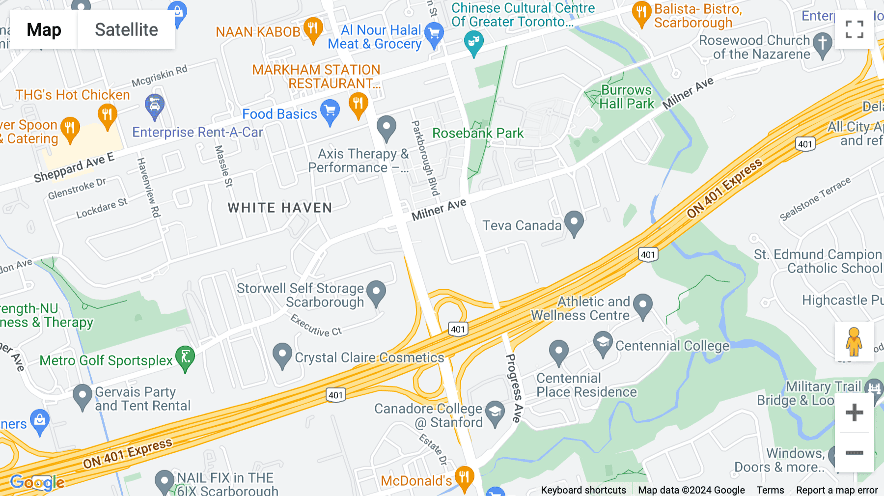Click for interative map of 10 Milner Business Court, Suite 300, Toronto