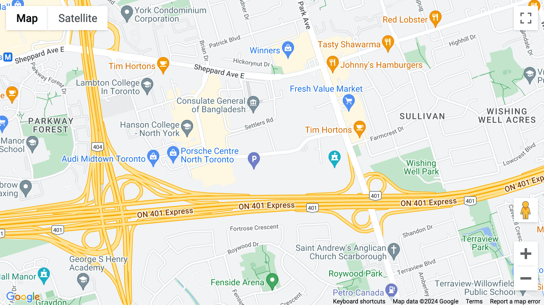 Click for interative map of 251 Consumers Road, Suite 1200, Toronto