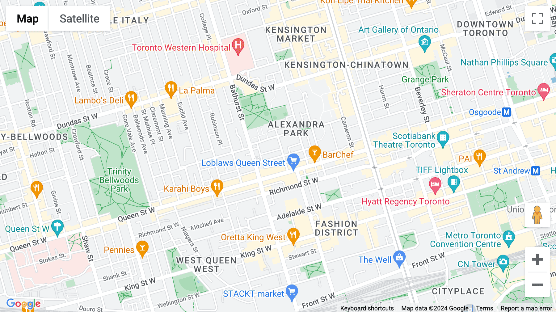 Click for interative map of 51 Wolseley Street, Toronto