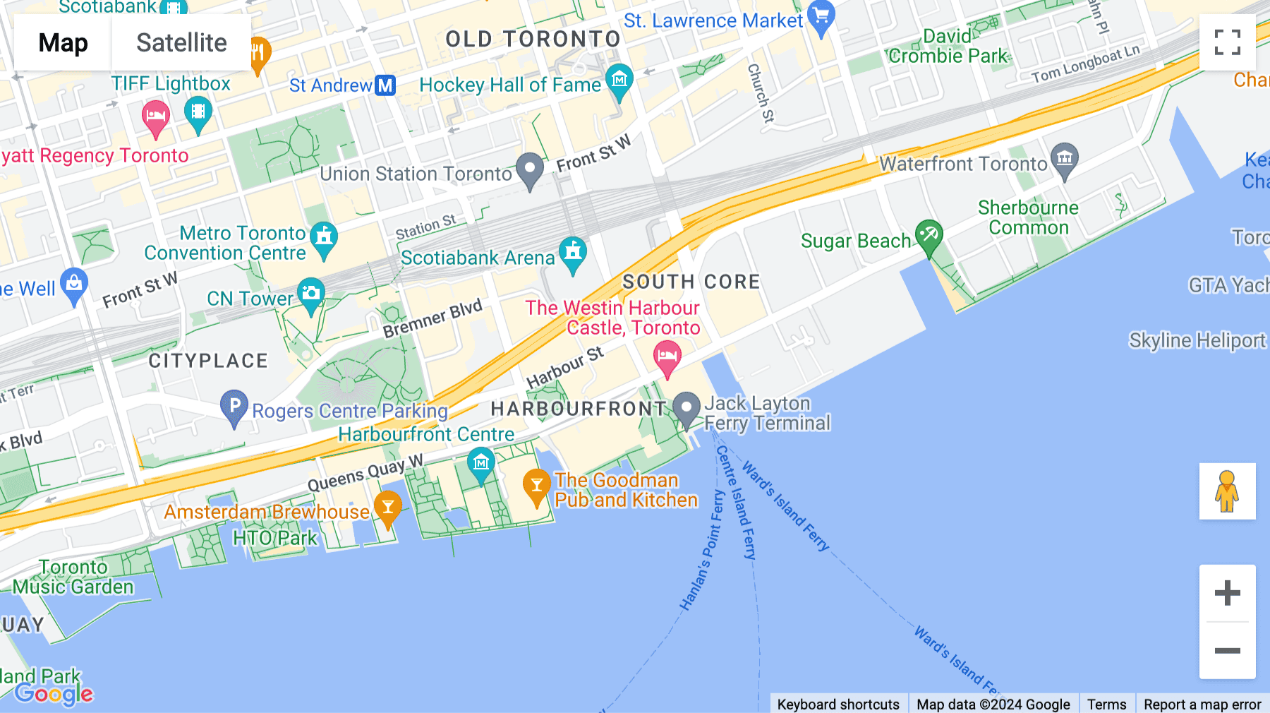 Click for interative map of WaterPark Place, 20 Bay Street, 11th Floor, Toronto