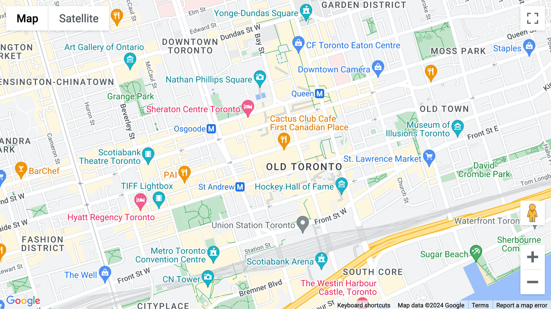 Click for interative map of First Canadian Place,   100 King Street West, Suite 5700, Toronto