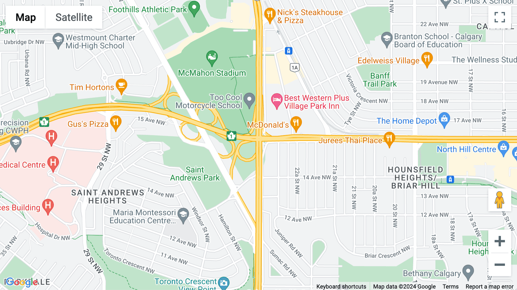Click for interative map of Suite 700, One Executive Place, 1816 Crowchild Trail NW, Calgary, Calgary