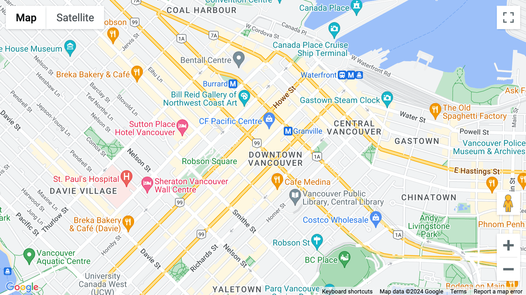 Click for interative map of 701 West Georgia Street, Suite 1500, Pacific Business Centre, Vancouver, Vancouver