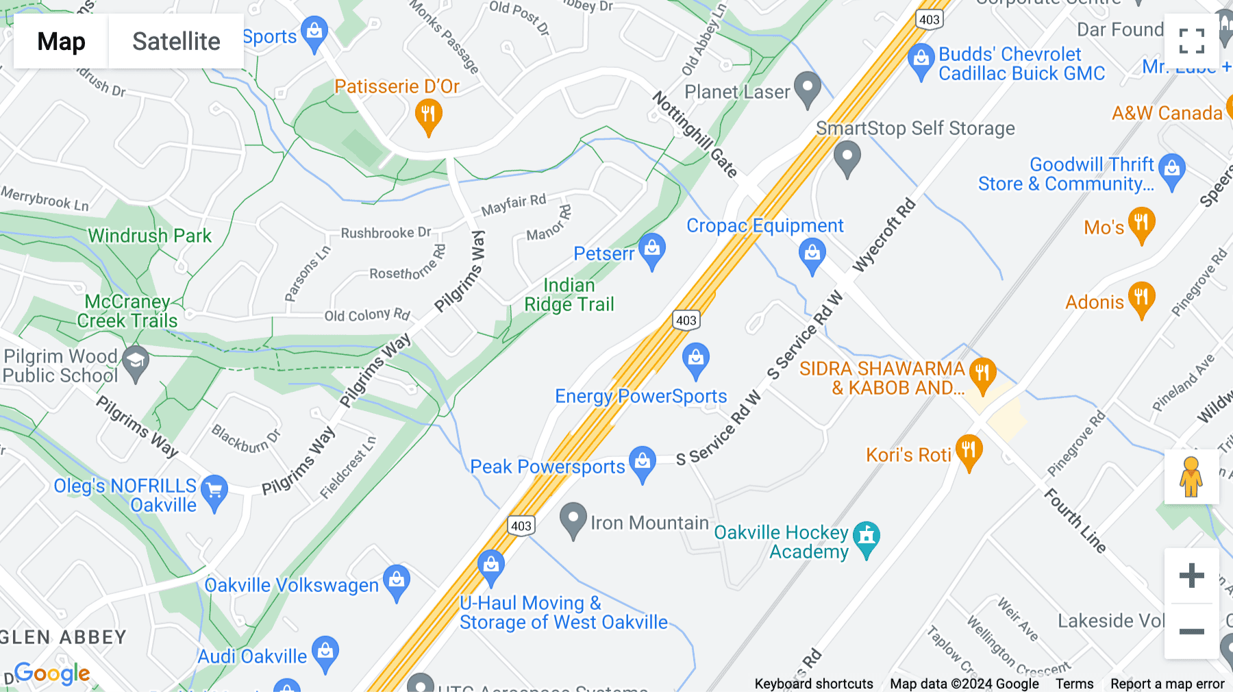 Click for interative map of 1155 North Service Road West, Unit 11, Oakville