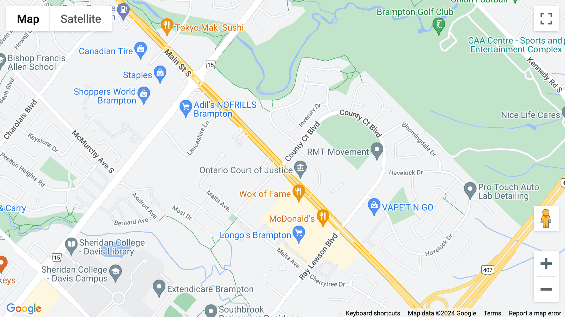 Click for interative map of 2 County Court Blvd., Suite 400, Brampton