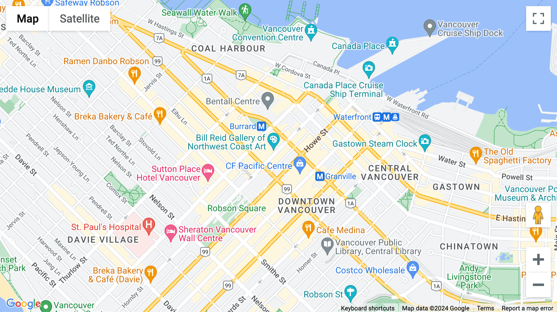 Click for interative map of 885 West Georgia Street, HSBC Building, Suite 1500, Vancouver, Vancouver