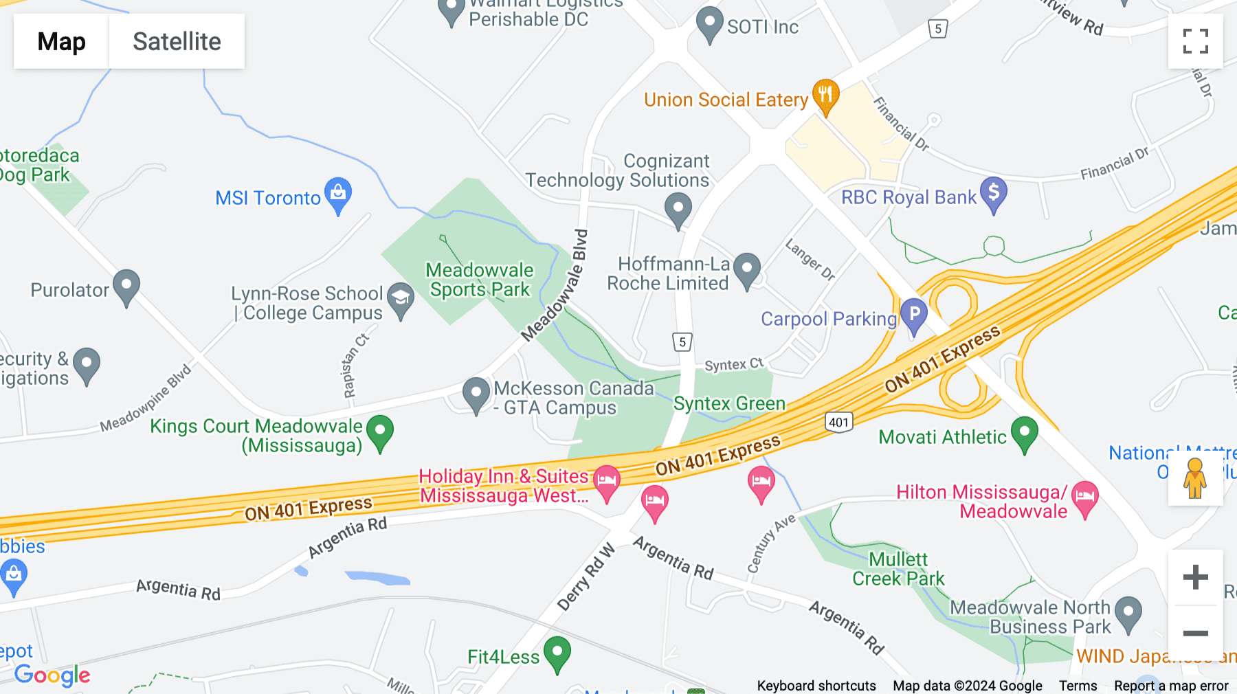 Click for interative map of 7111 Syntex Drive, 3rd Floor, Mississauga