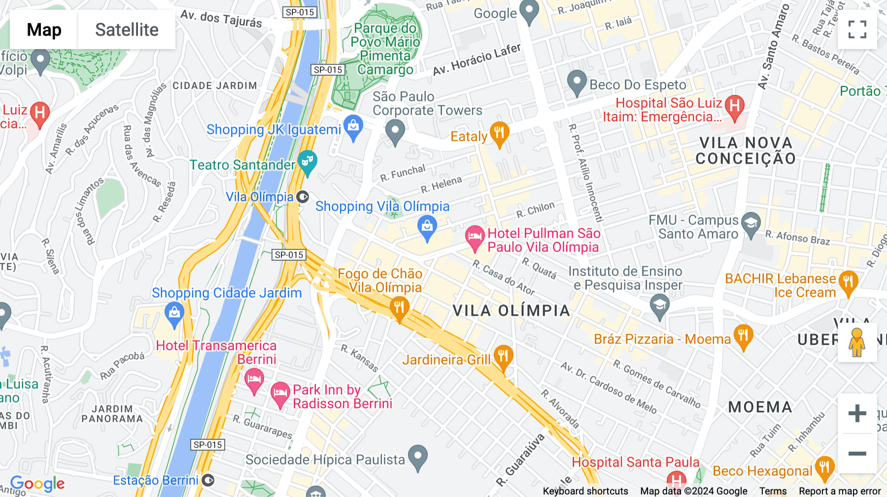 Click for interative map of Continental Square, Rua Olimpiadas 205 – 4º andar, Vila Olímpia, Sao Paulo, Sao Paulo