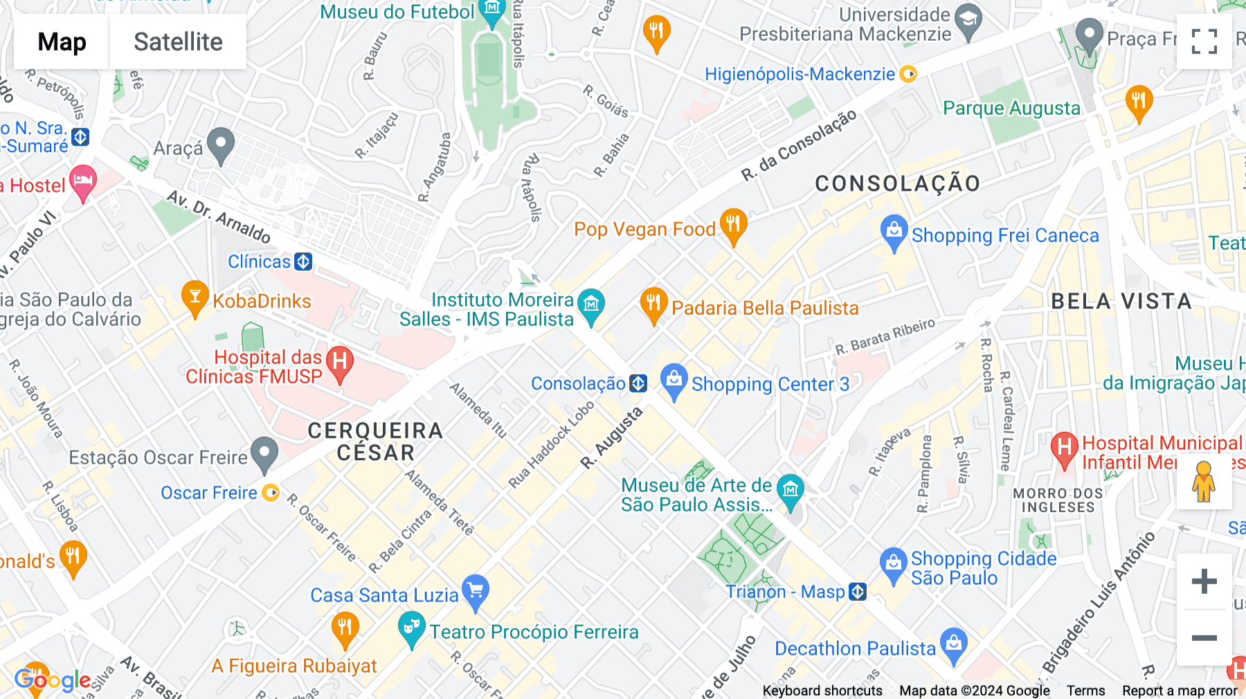 Click for interative map of Avenida Paulista 2.300, andar Pilotis, Sao Paulo, Brazil, Sao Paulo