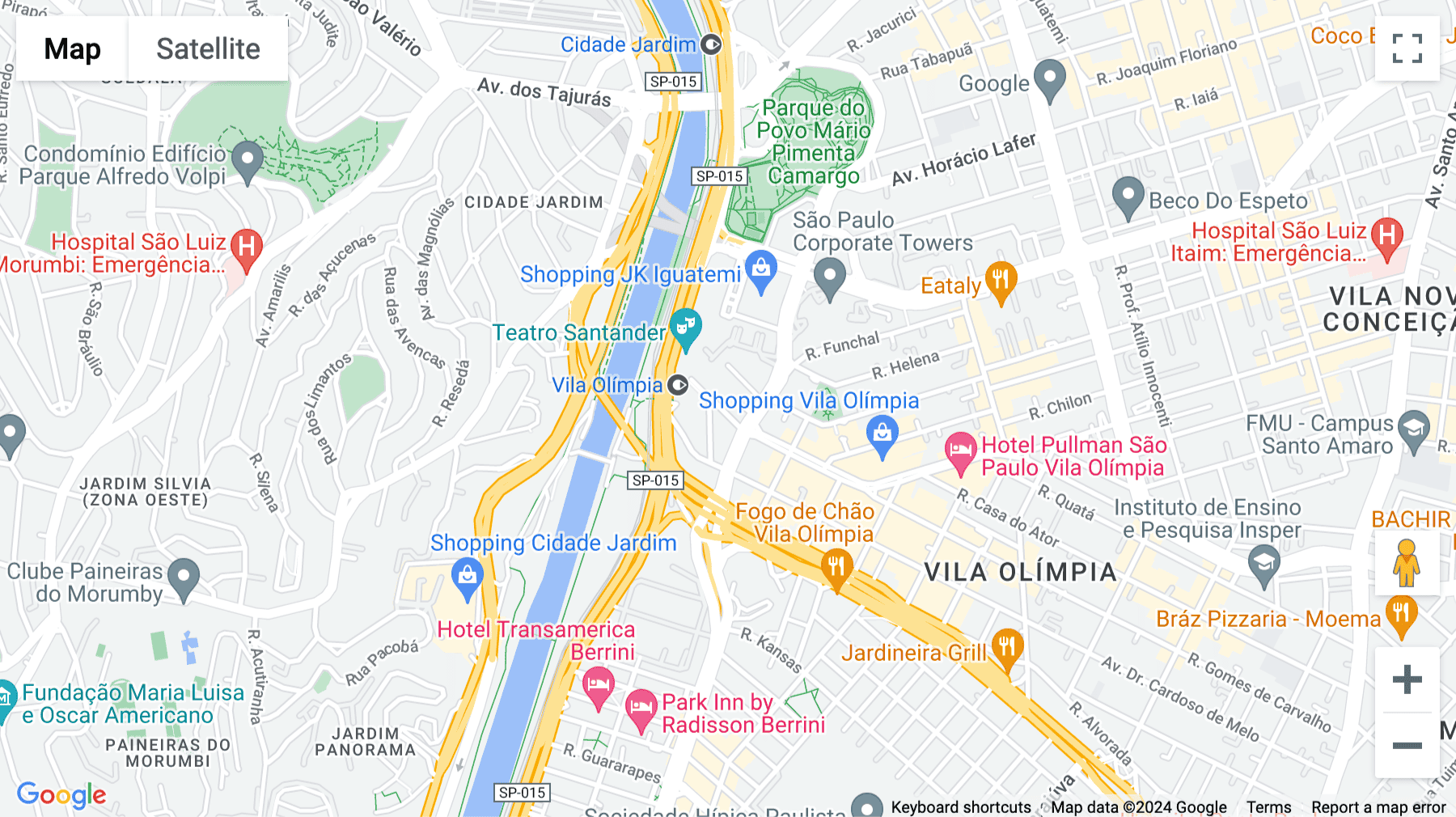Click for interative map of E Tower, Rua Funchal 418 floors 34 & 35, Vila Olimpia, Sao Paulo, Brazil, Sao Paulo
