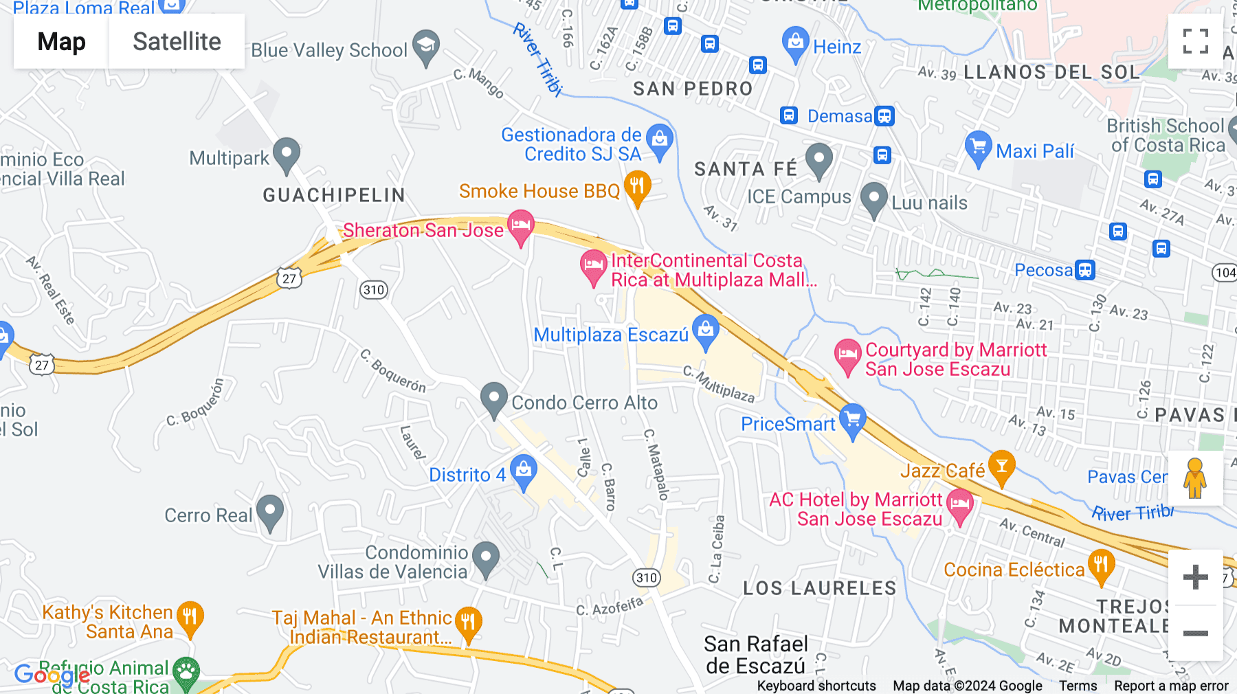 Click for interative map of Centro Corporativo Plaza Roble, Edificio 5, San Jose, Costa Rica, San Jose