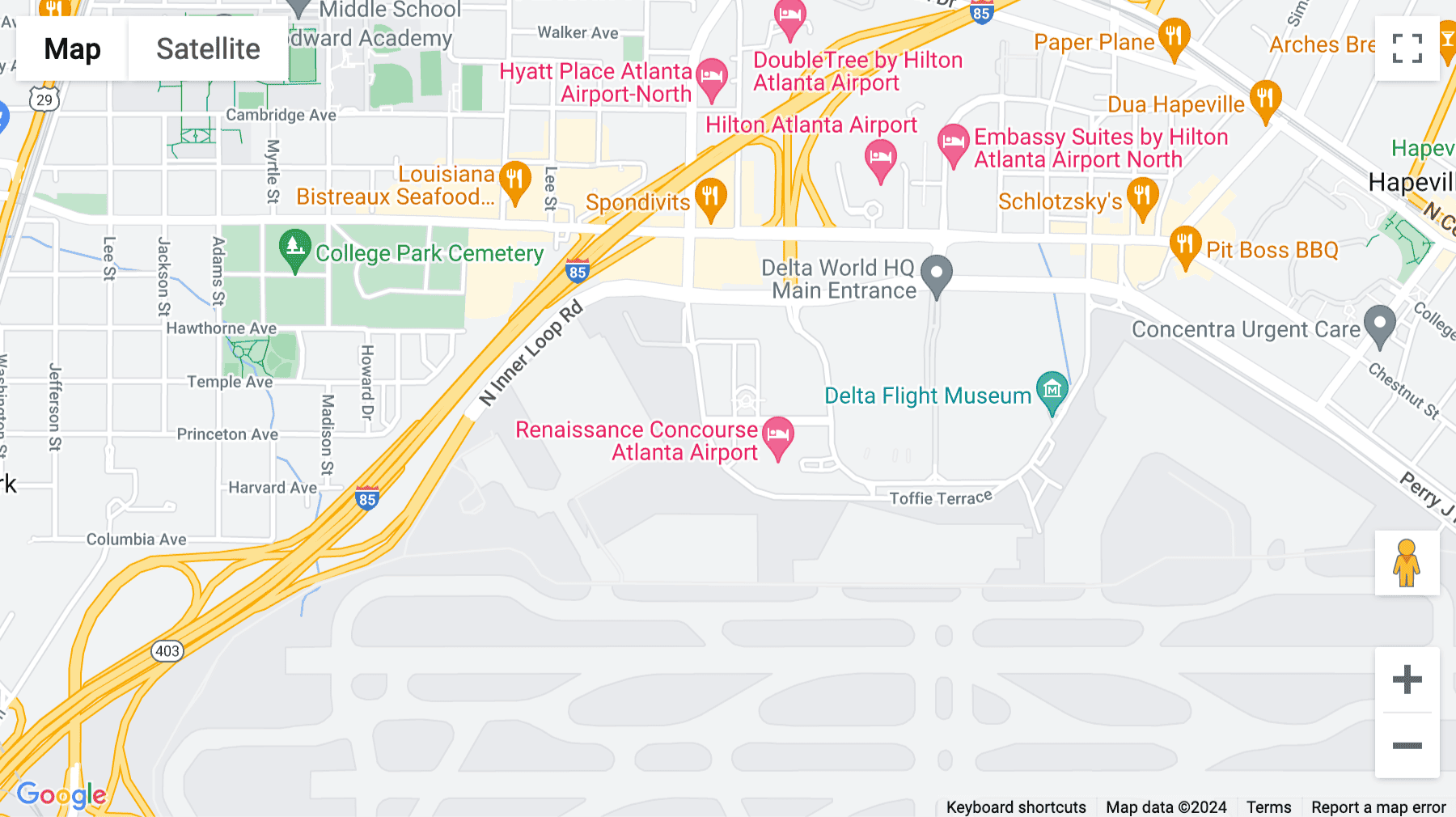 Click for interative map of 100 Hartsfield Centre Parkway, Suite 500, Atlanta, Georgia, USA, Atlanta