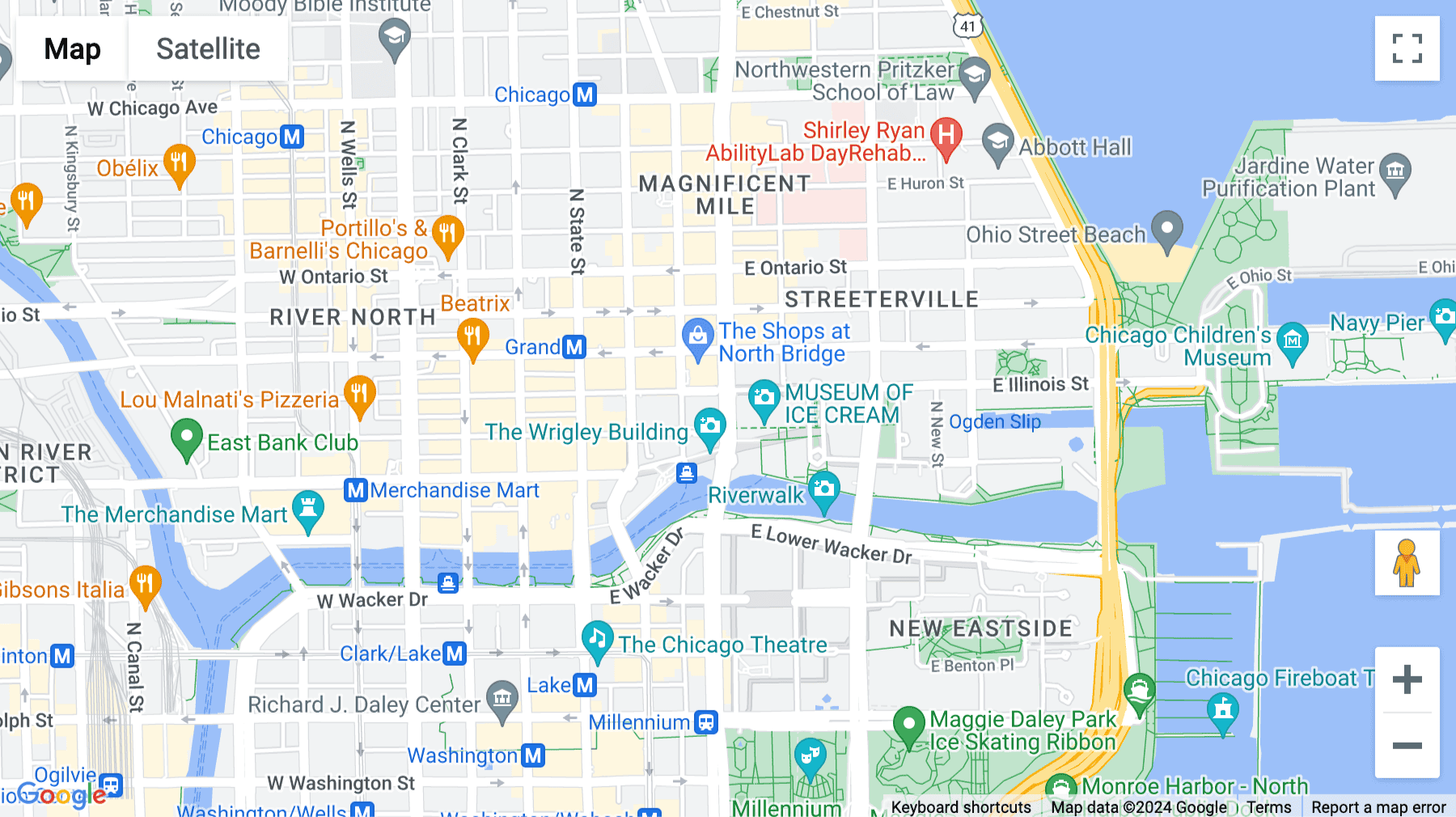 Click for interative map of 444 North Michigan Avenue, Suite 1200, Chicago, Illinois, USA, Chicago