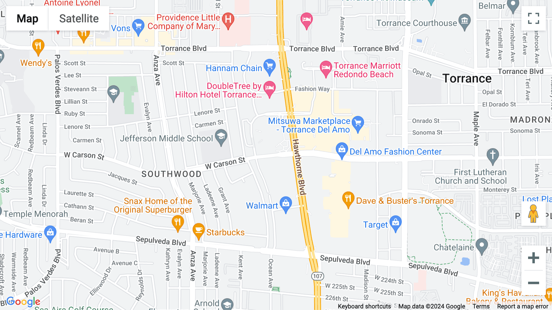 Click for interative map of 3rd Floor, 3838 Carson Street, Torrance, California, USA, Torrance