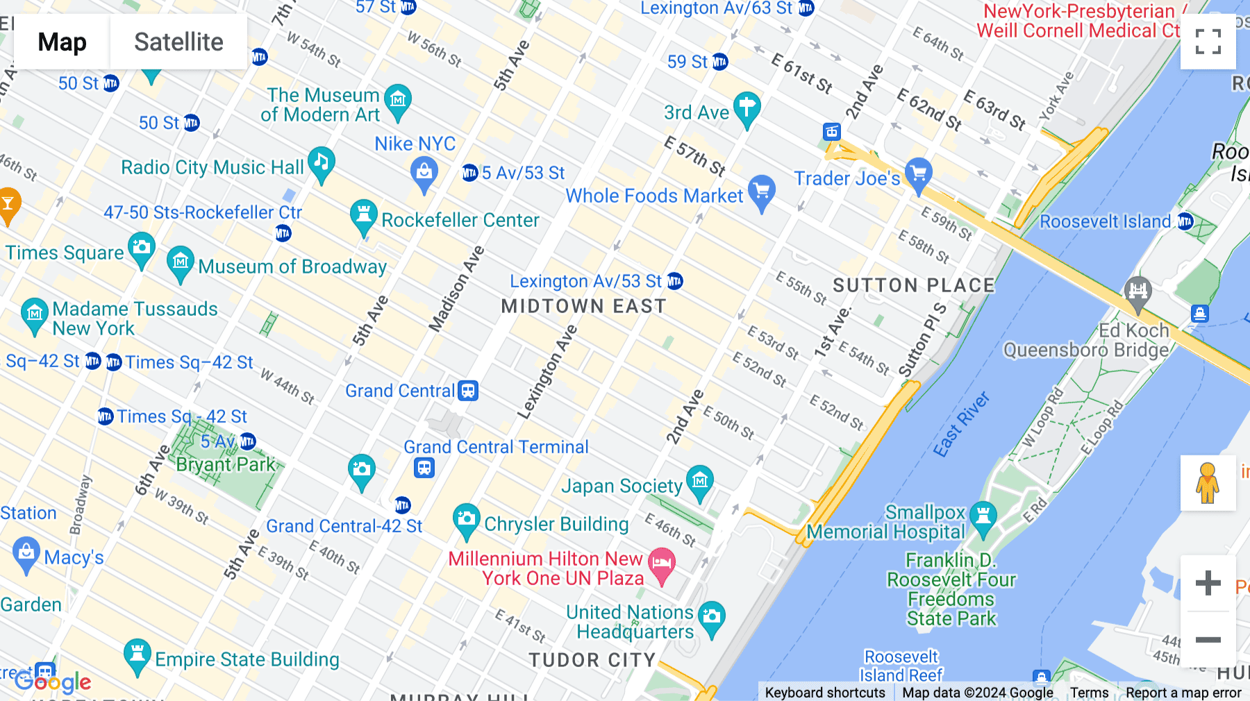 Click for interative map of 825 Third Avenue, 50th Street, New York, New York State, USA, New York