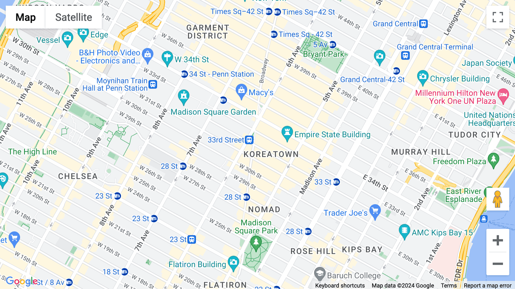 Click for interative map of 1250 Broadway, New York, New York State, USA, New York