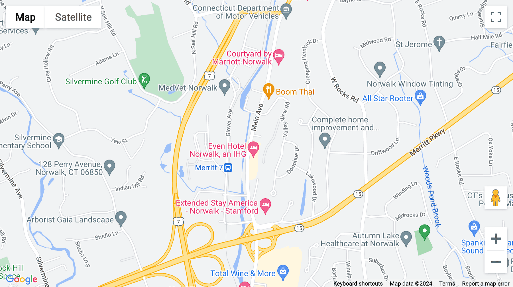 Click for interative map of 101 Merritt 7 Corporate Park, 3rd Floor, Norwalk, Connecticut, USA, Norwalk