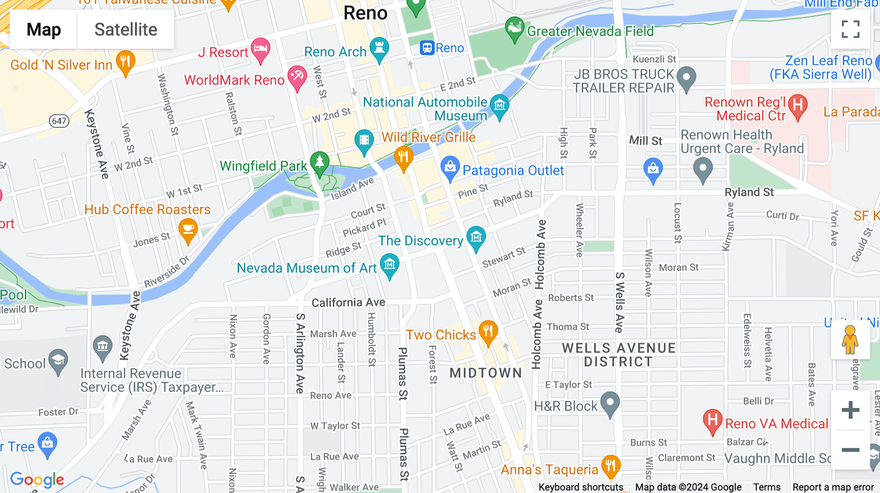 Click for interative map of 1 East Liberty Street, Suite 600, Reno, Nevada, USA, Reno