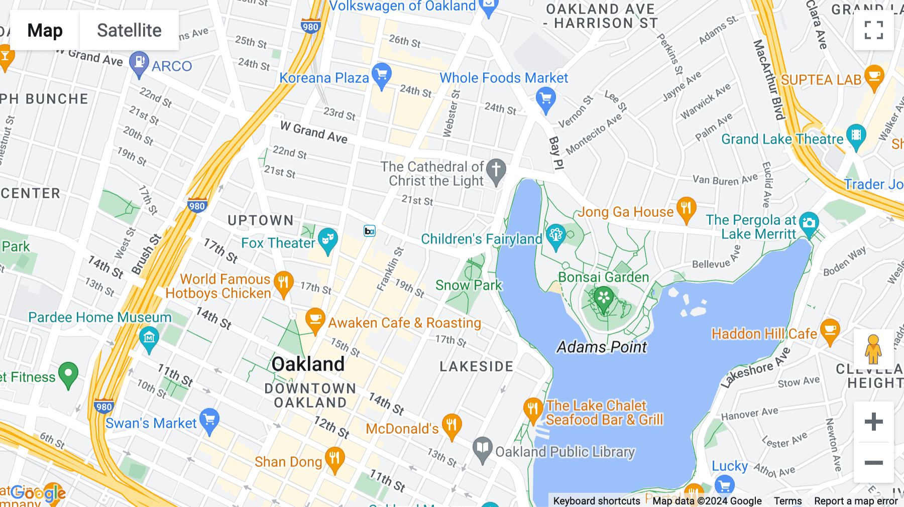 Click for interative map of (OAK) Lake Merritt Plaza,  18th Floor,1999 Harrison Street, Oakland, California, USA, Oakland