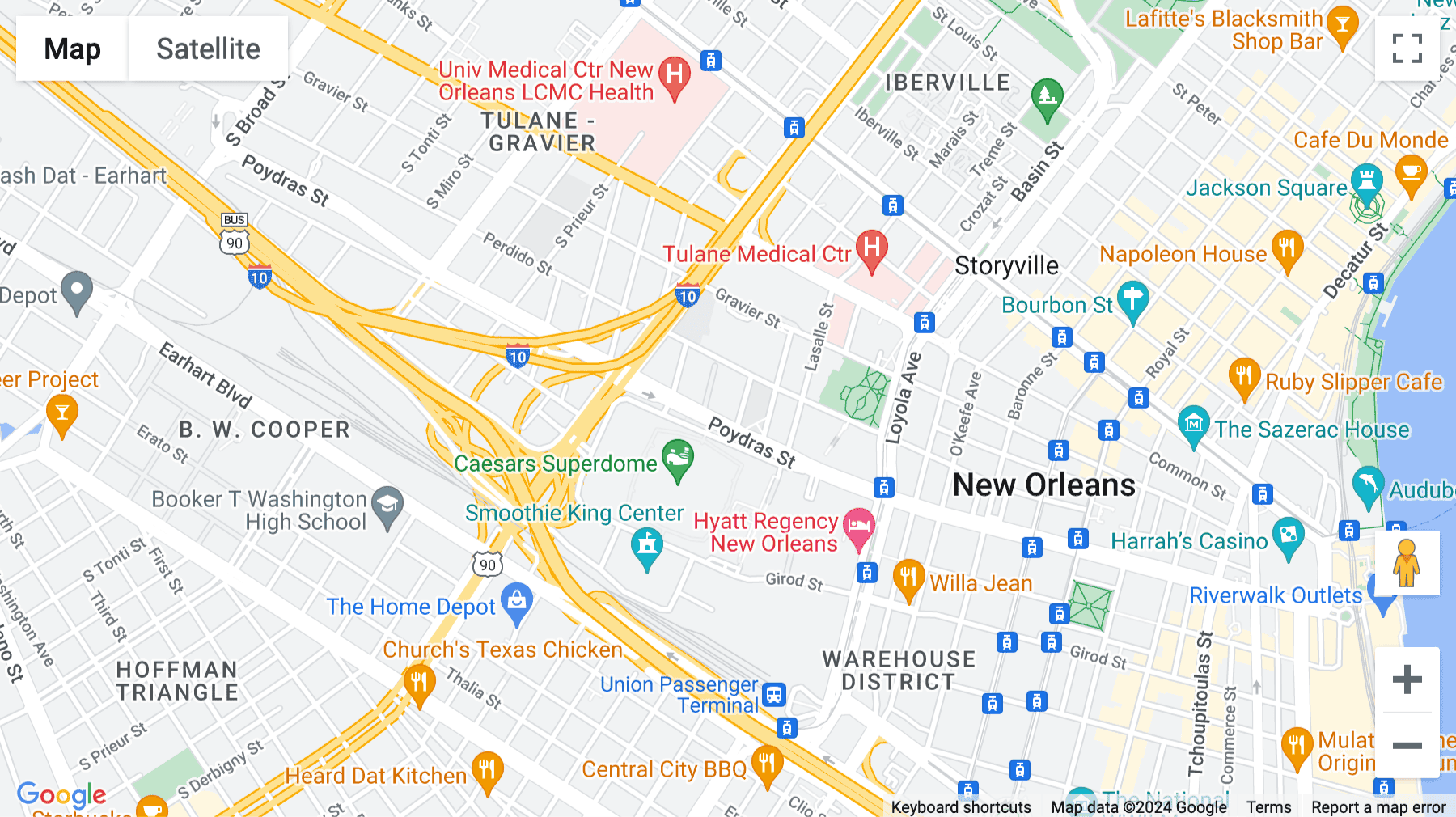 Click for interative map of 1615 Poydras Street, Suite 900, New Orleans, Louisiana, USA, New Orleans