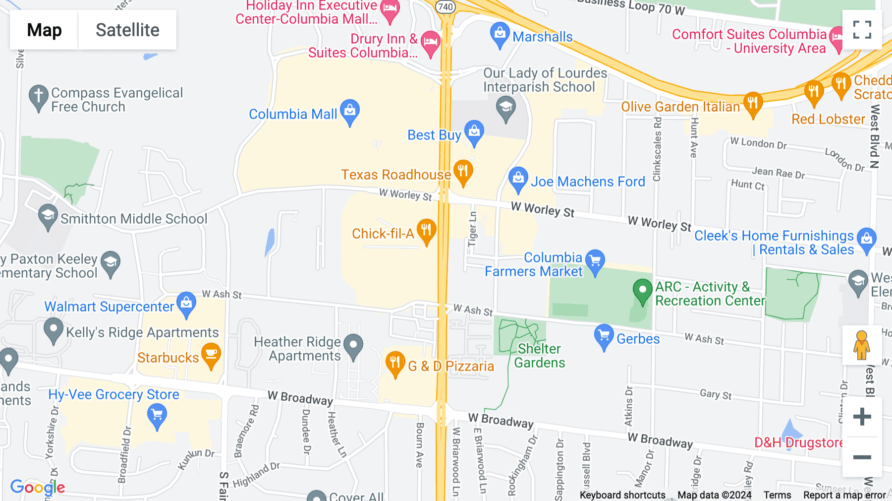 Click for interative map of 303 N. Stadium Blvd, Columbia, Missouri, USA, Columbia