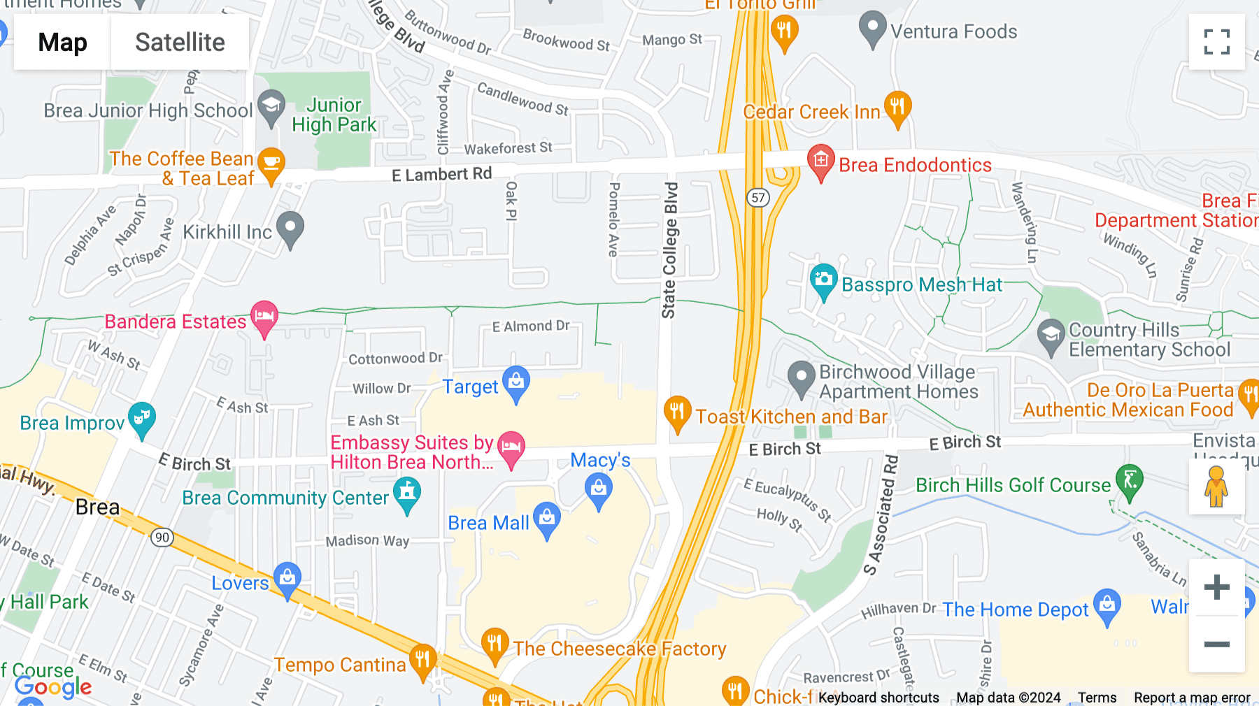 Click for interative map of 135 South State College Blvd, Brea, California, USA, Brea