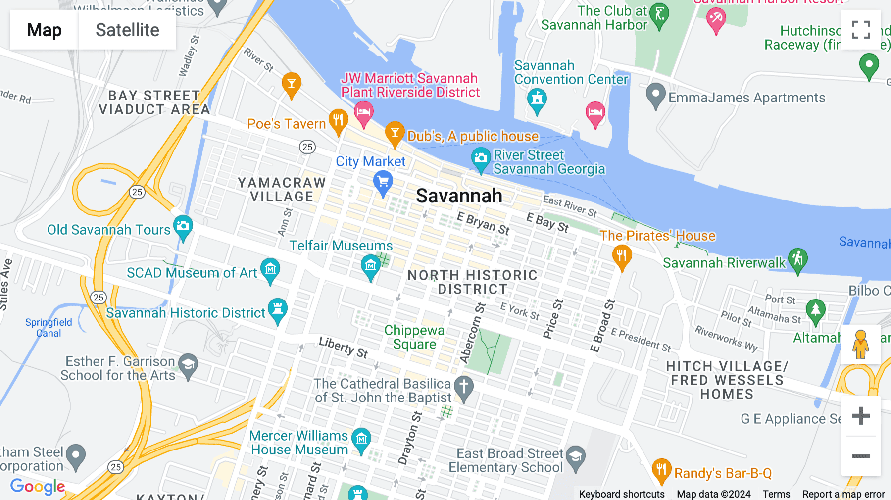 Click for interative map of 100 Bull Street, Suite 200, Savannah, Georgia, USA, Savannah