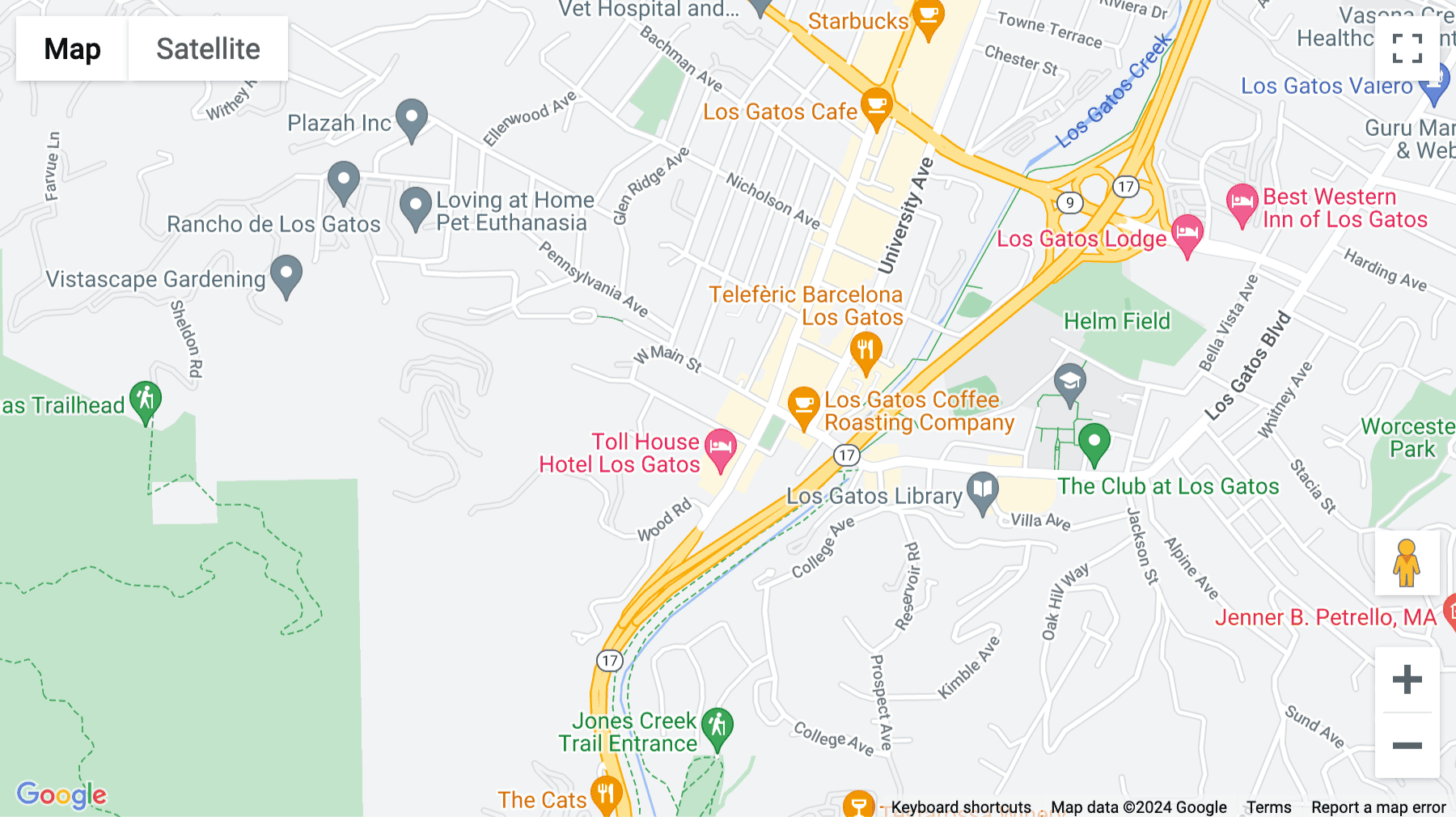 Click for interative map of 20 S Santa Cruz Avenue. San Jose, California, USA, San Jose