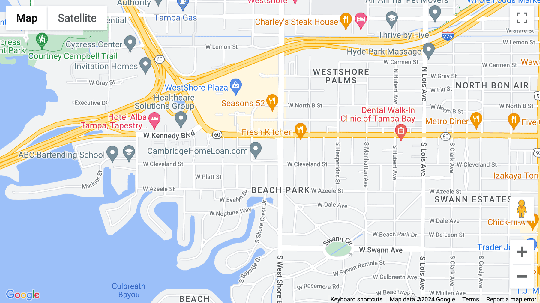 Click for interative map of 4830 West Kennedy Blvd., Tampa, Florida, USA, Tampa