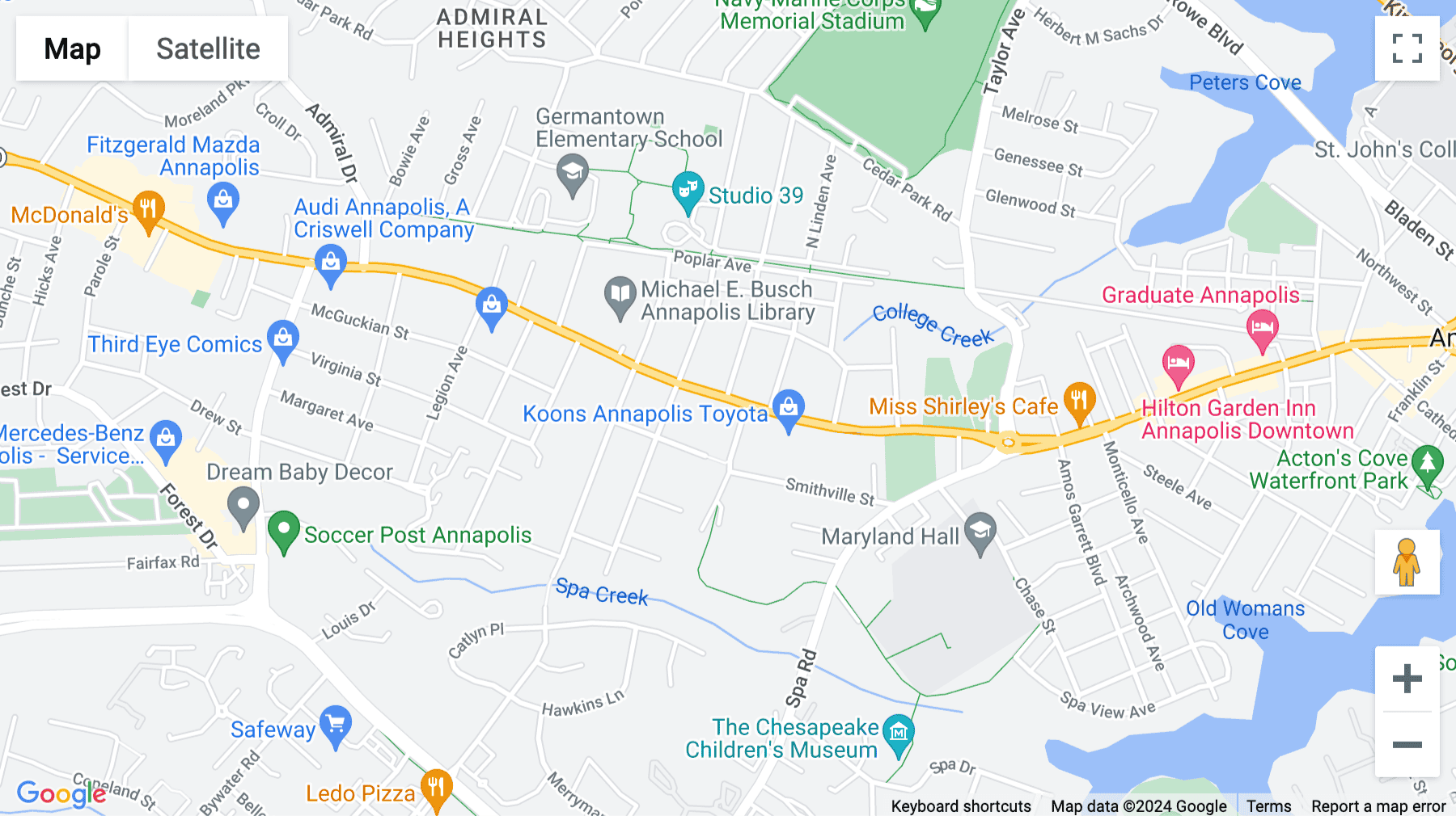 Click for interative map of 1125 West Street, Suite 200, Annapolis, Maryland, USA, Annapolis